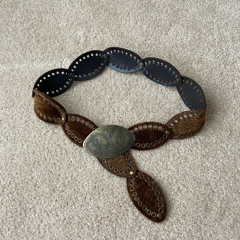 Antique Brown Belt, brown buckle